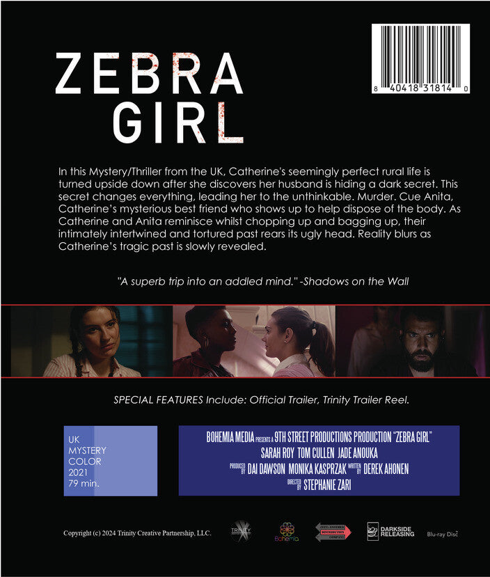 zebra girl - Back Panel - Blu-ray