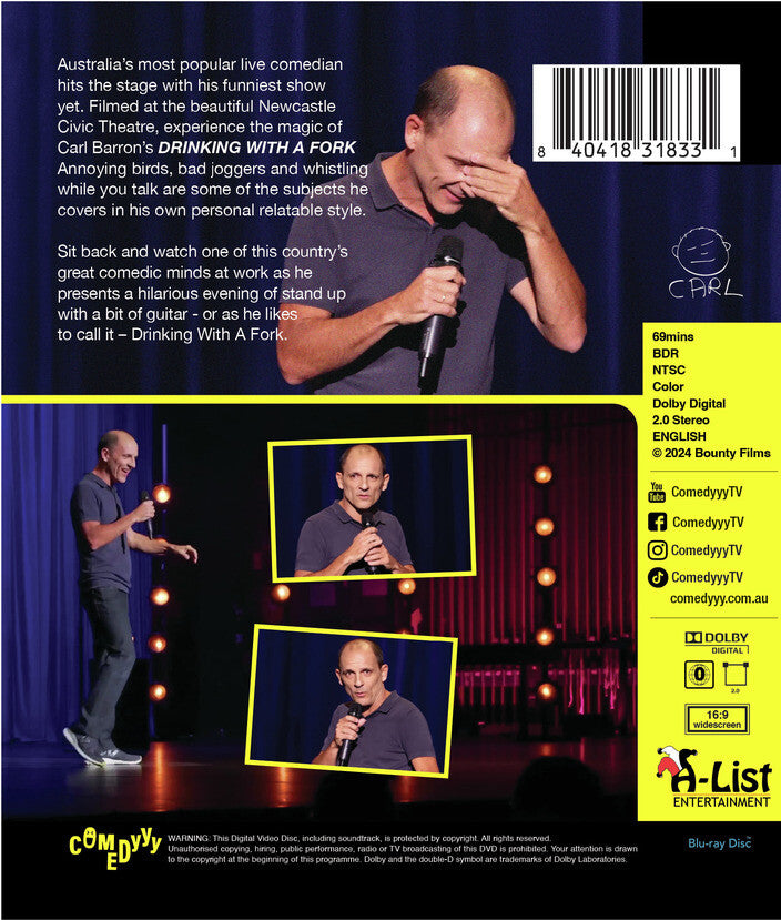 Carl Barron: Drinking With A Fork - Back Panel - 