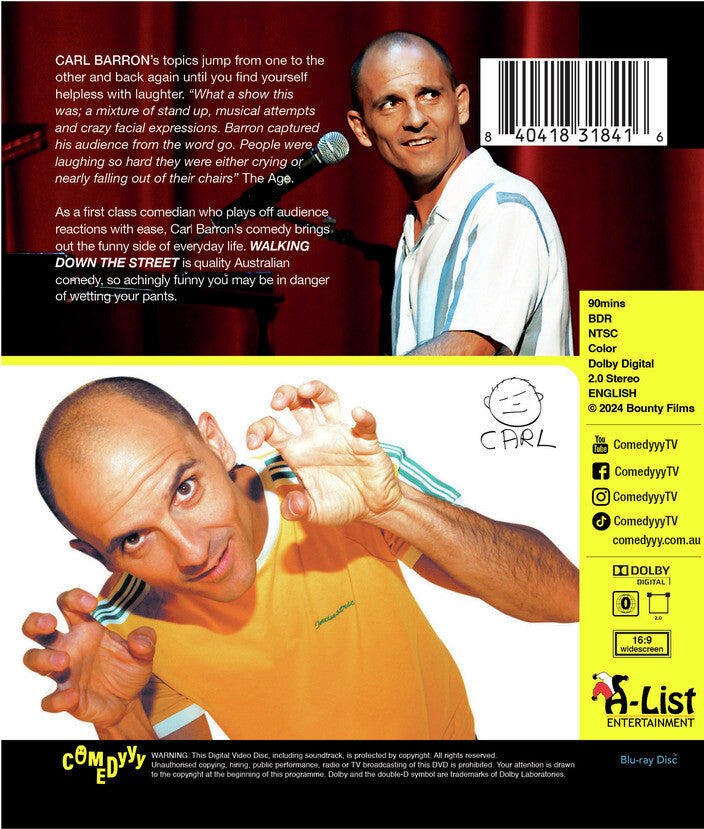Carl Barron: Walking Down The Street - Back Panel - 