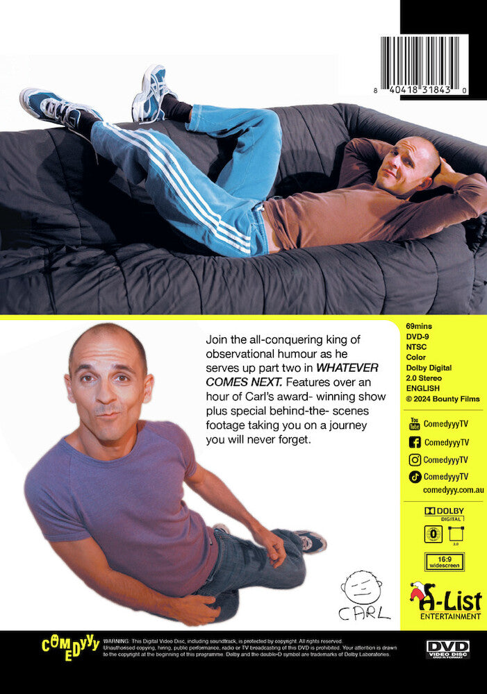 Carl Barron: Whatever Comes Next - Back Panel - 