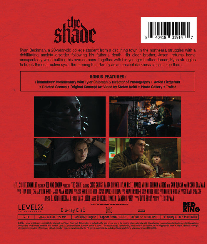 the shade - Back Panel - Blu-ray