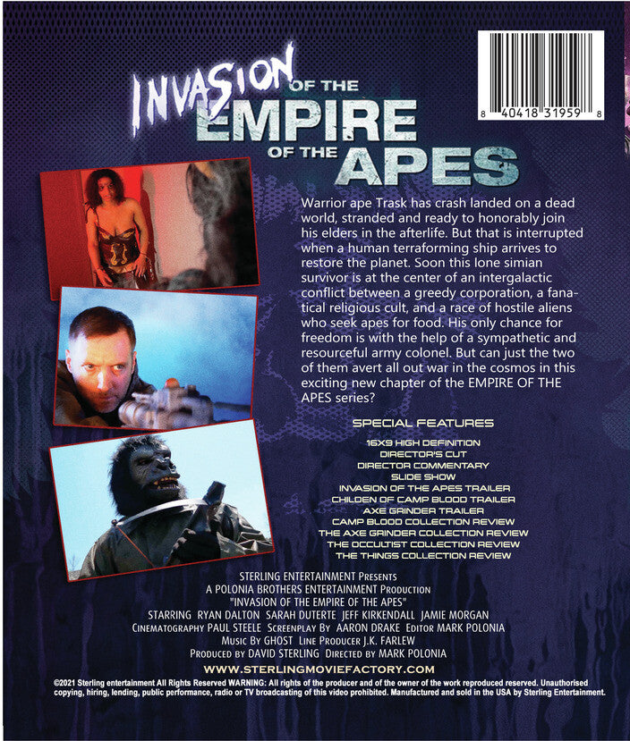 invasion of the empire of the apes - Back Panel - Blu-ray