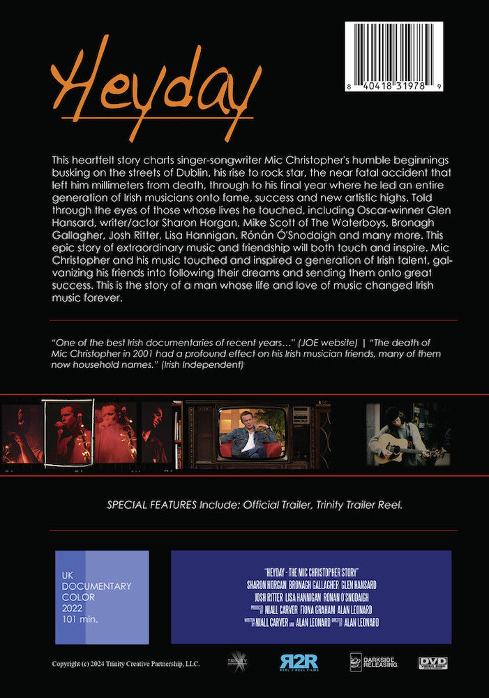 Heyday - The Mic Christopher Story - Back Panel - 