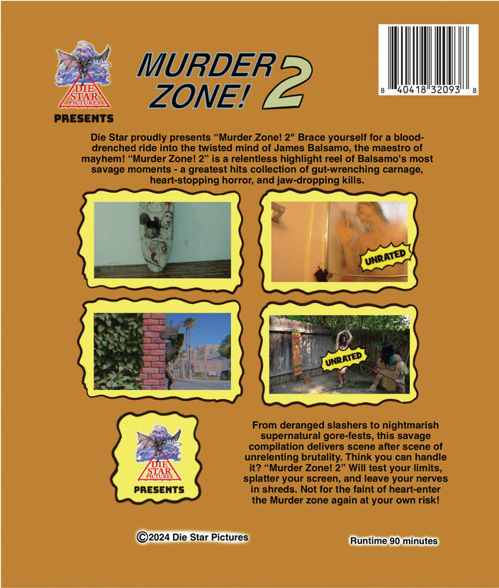 Murder Zone 2 - Back Panel - 