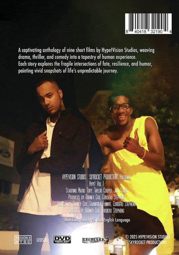 hype! vision studios vol 1 - Back Panel - DVD