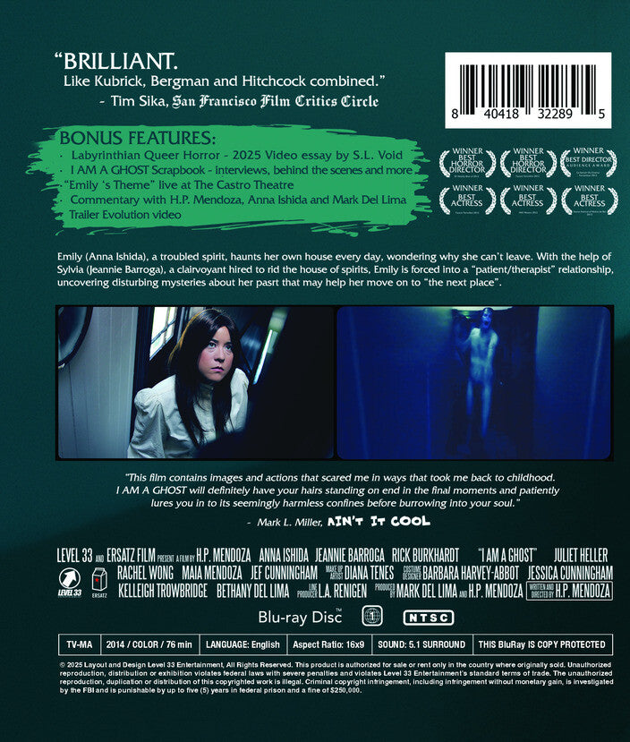 i am a ghost - Back Panel - Blu-ray
