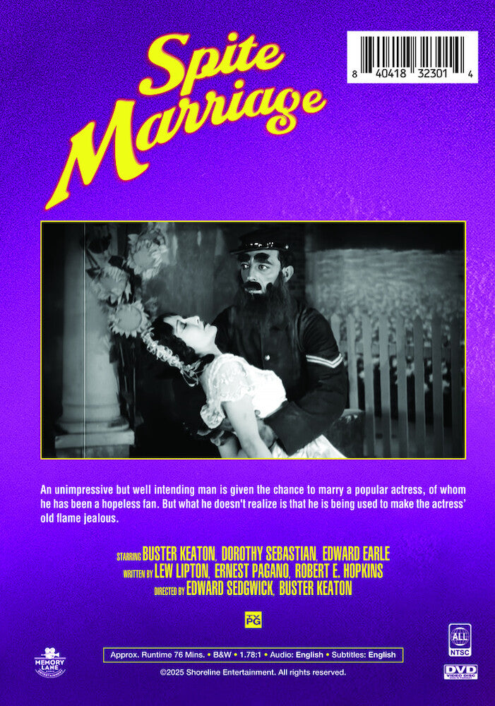 spite marriage - Back Panel - DVD