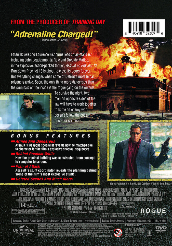 assault on precinct 13 (2005) - Back Panel - DVD