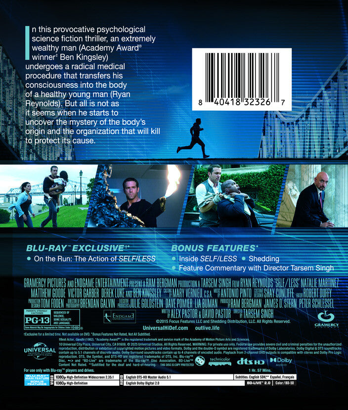 self/less - Back Panel - Blu-ray
