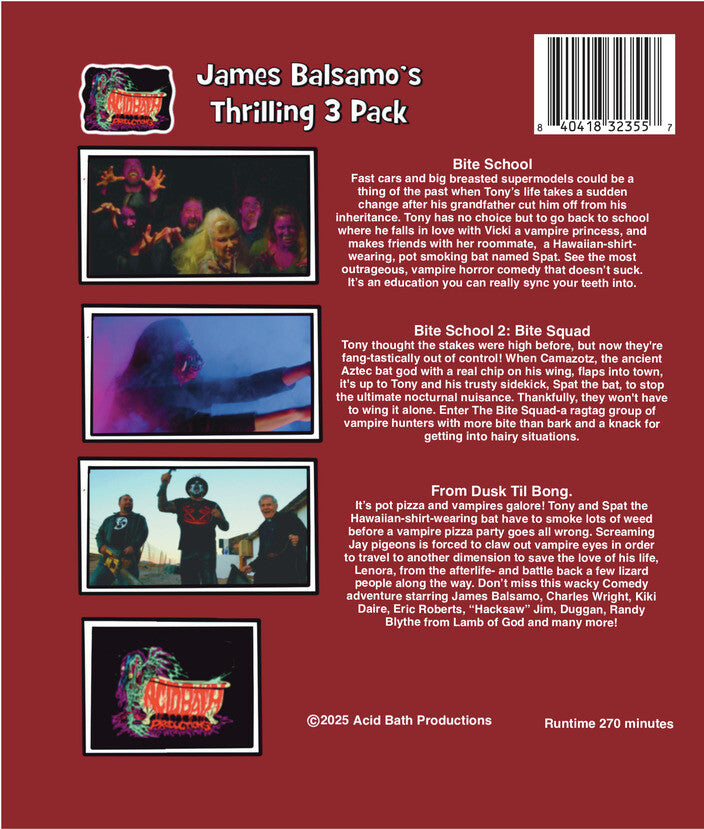 James Balsamo's Thrilling 3 Pack - Back Panel - 