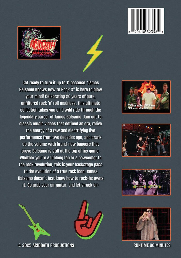 James Balsamo Knows How To Rock 3 - Back Panel - 