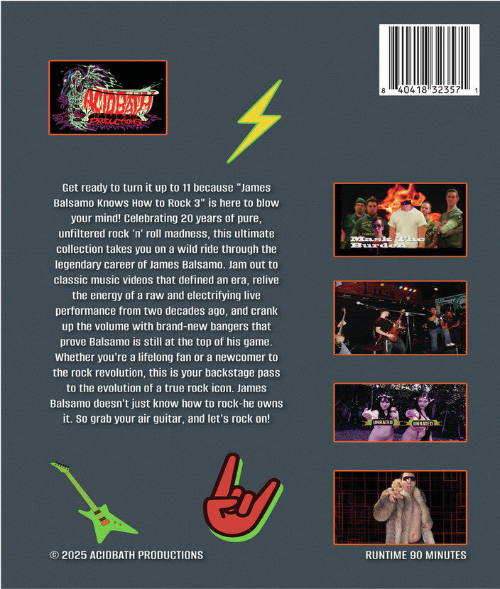 James Balsamo Knows How To Rock 3 - Back Panel - 