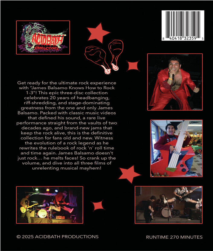James Balsamo Knows How To Rock 1-3 - Back Panel - 