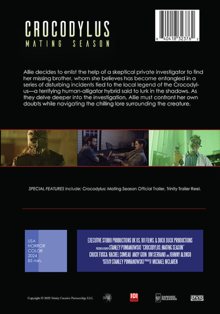 crocodylus: mating season - Back Panel - DVD