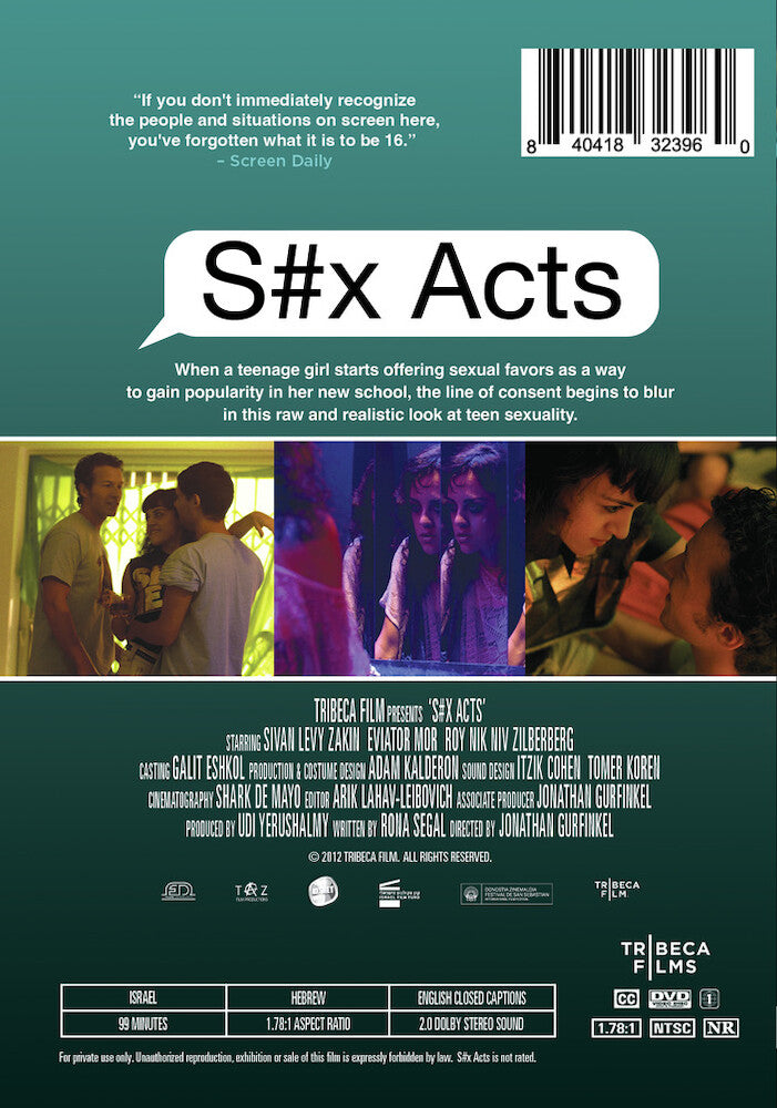 s#x acts - Back Panel - DVD