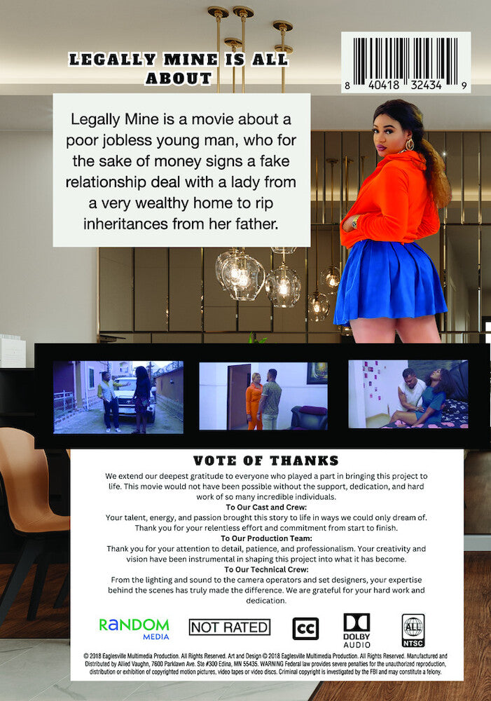 legally mine - Back Panel - DVD