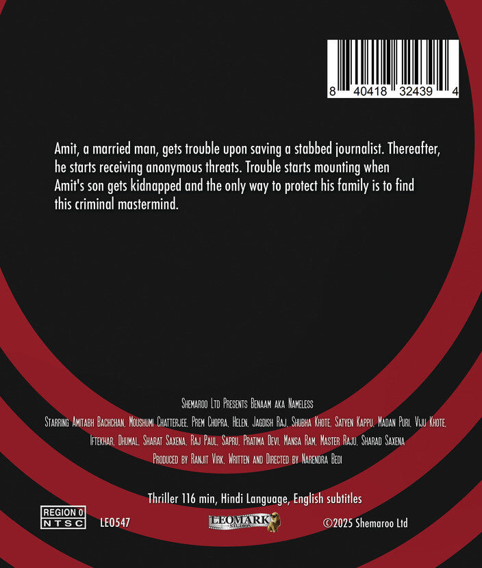 benaam aka nameless - Back Panel - Blu-ray