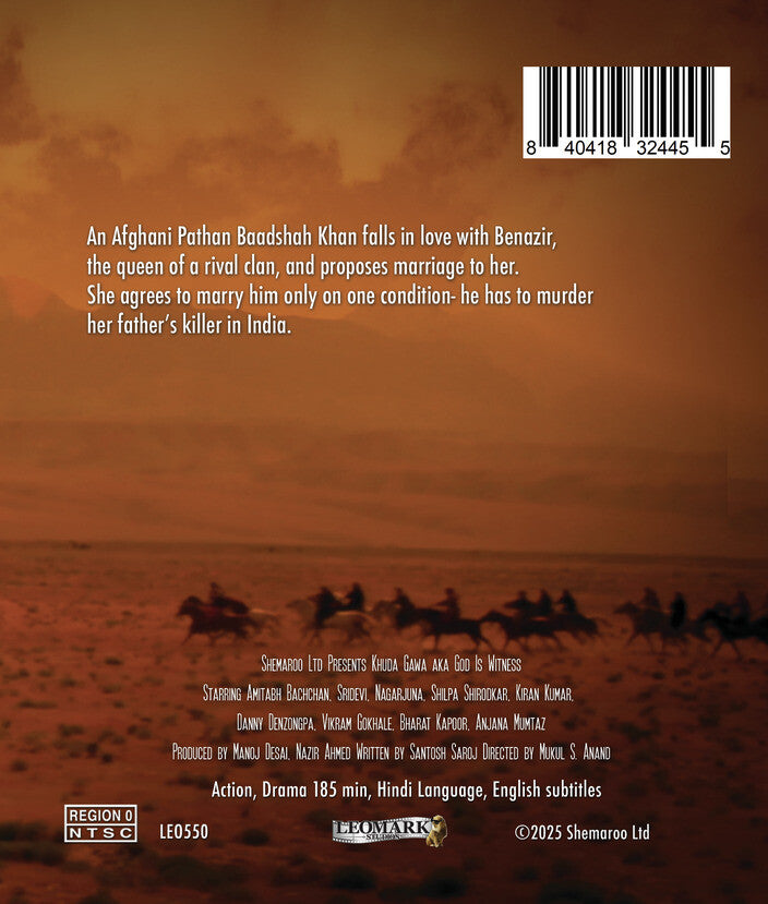 khuda gawah - Back Panel - Blu-ray