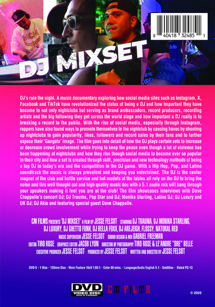 dj mixset - Back Panel - DVD