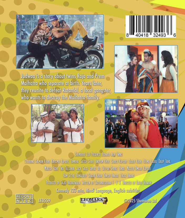 judwaa aka twins - Back Panel - Blu-ray