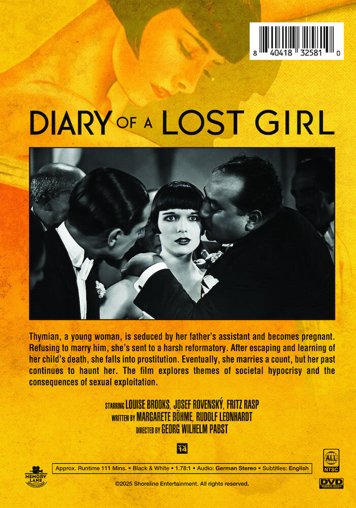 diary of a lost girl - Back Panel - DVD