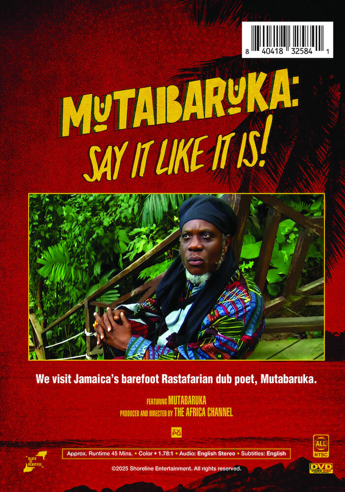 mutabaruka: say it like it is! - Back Panel - DVD