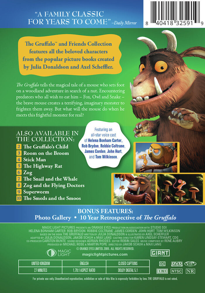 the gruffalo - Back Panel - DVD