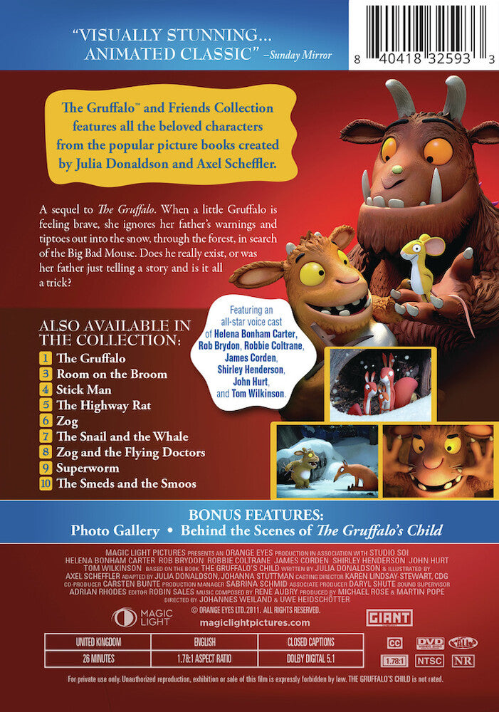 the gruffalo's child - Back Panel - DVD