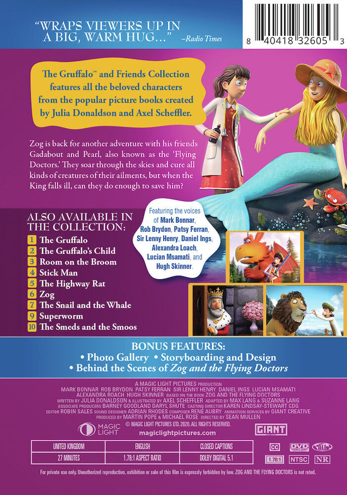 zog and the flying doctors - Back Panel - DVD