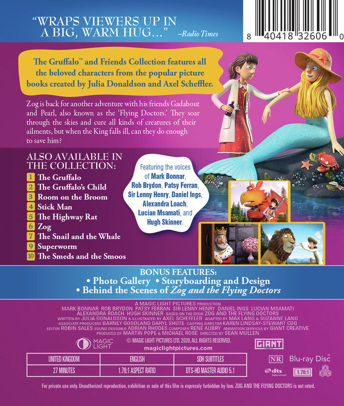 zog and the flying doctors - Back Panel - Blu-ray