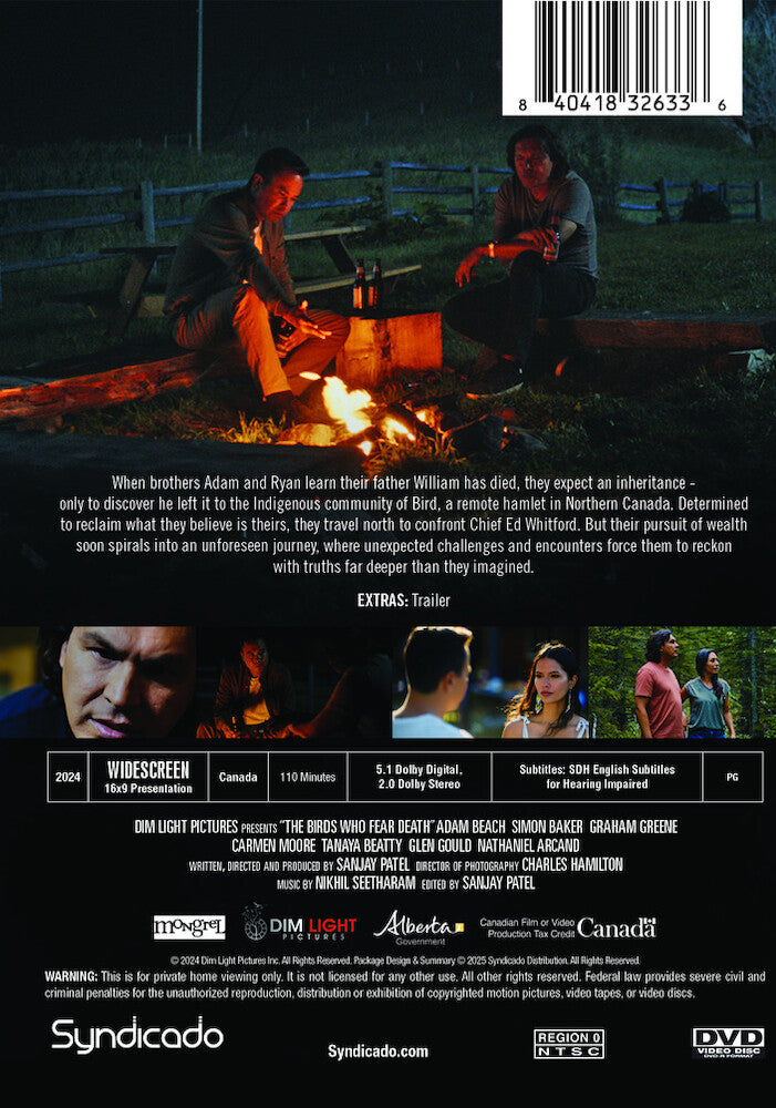 the birds who fear death - Back Panel - DVD