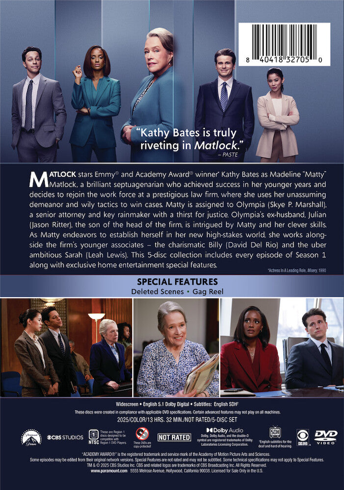 matlock (2024): season one - Back Panel - DVD