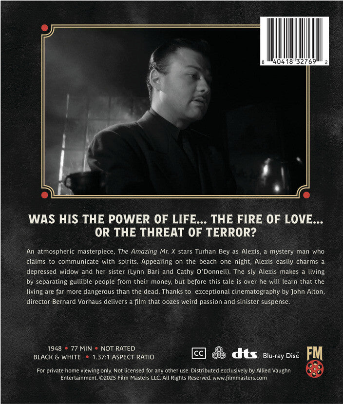 the amazing mr. x (1948) | newly restored archive collection - Back Panel - Blu-ray