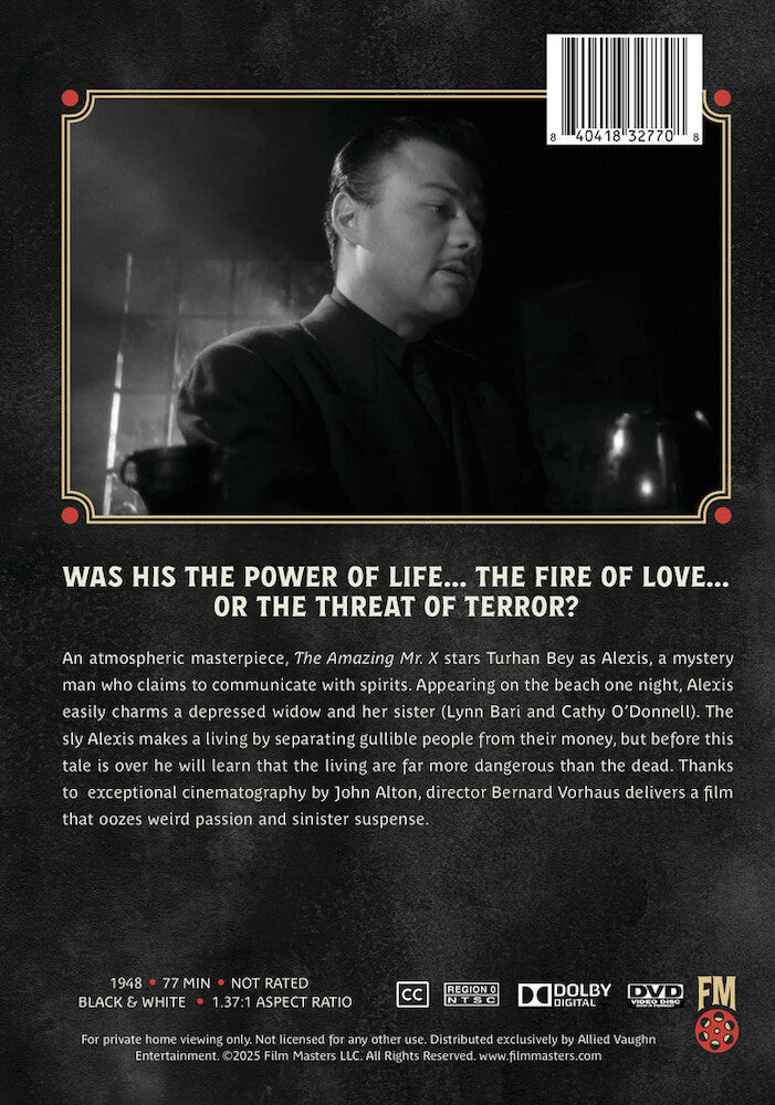 the amazing mr. x (1948) | newly restored archive collection - Back Panel - DVD