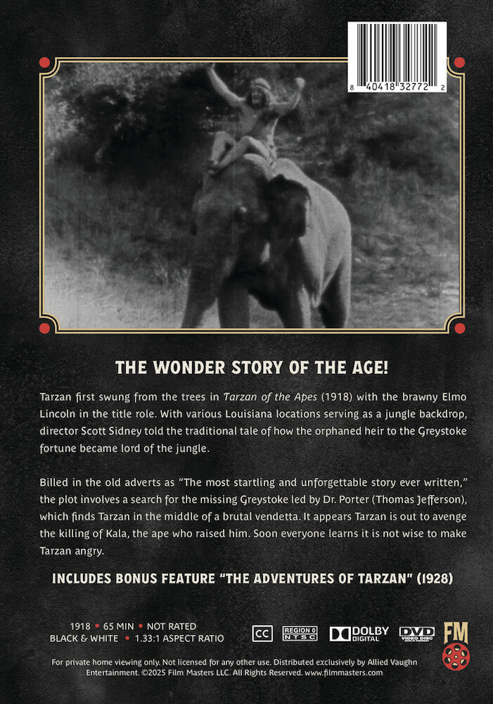 Tarzan of the Apes (1918) | Newly Restored Archive Collection - Back Panel - 