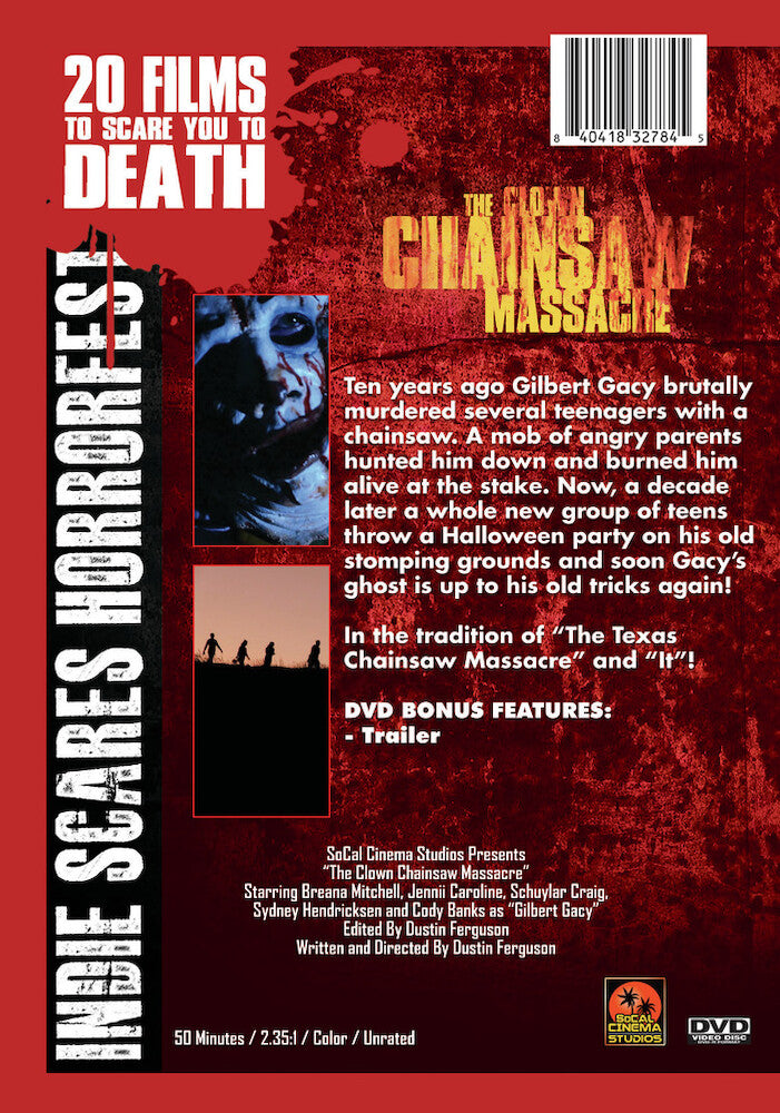 the clown chainsaw massacre - Back Panel - DVD