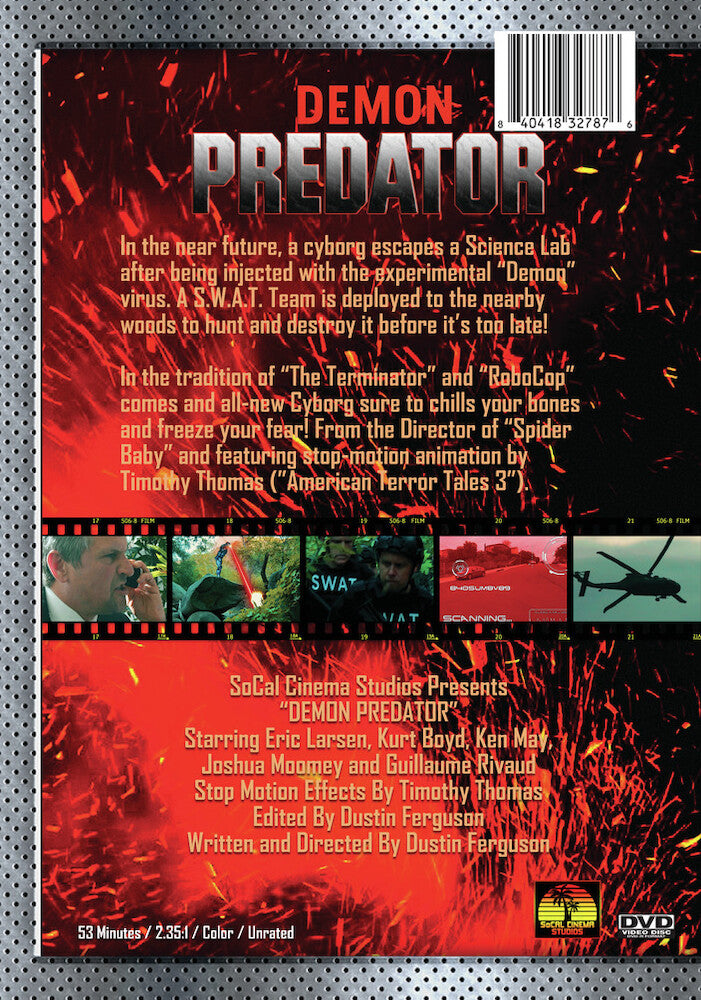 demon predator - Back Panel - DVD