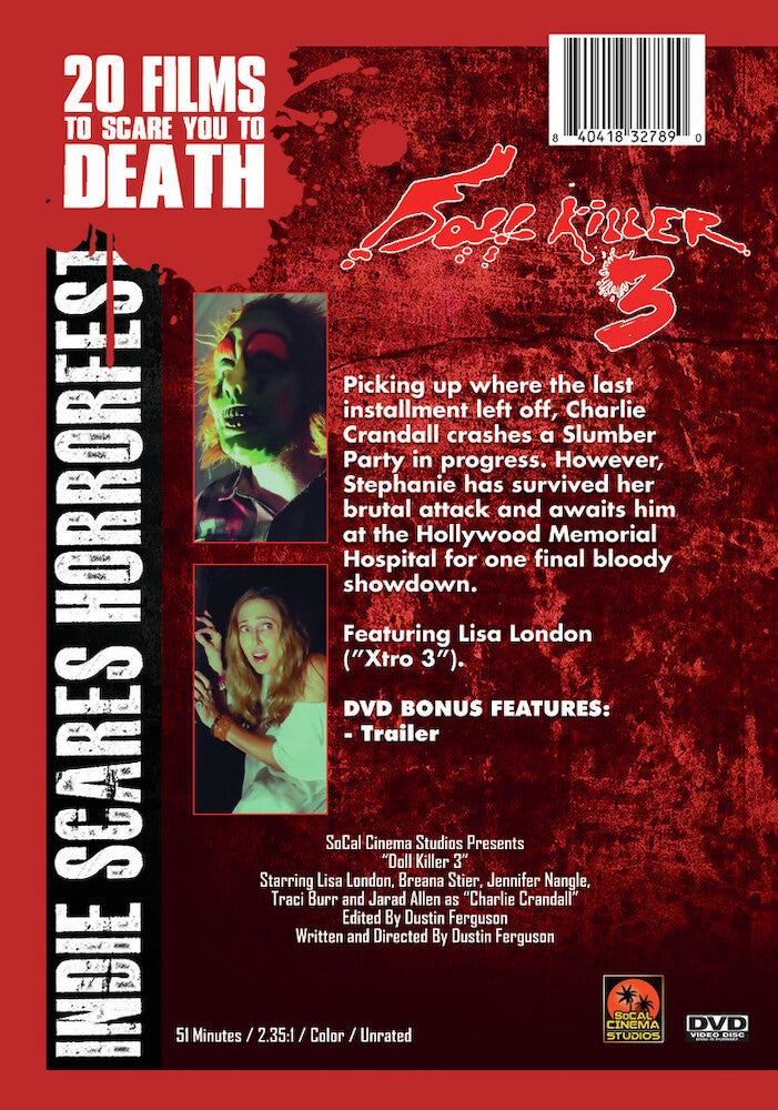 doll killer 3 - Back Panel - DVD