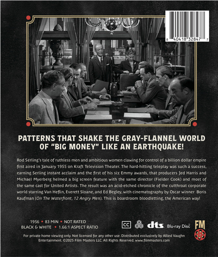 patterns (1956)| newly restored archive collection - Back Panel - Blu-ray