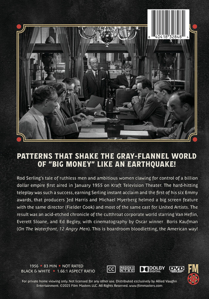 patterns (1956)| newly restored archive collection - Back Panel - DVD