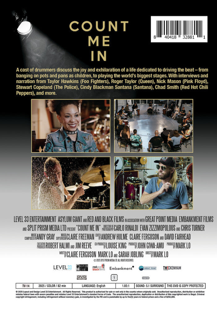 count me in - Back Panel - DVD