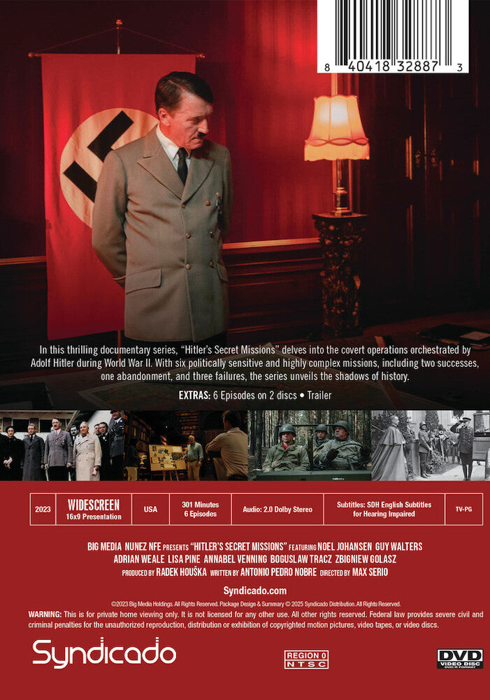 hitler's secret missions: the complete series - Back Panel - DVD