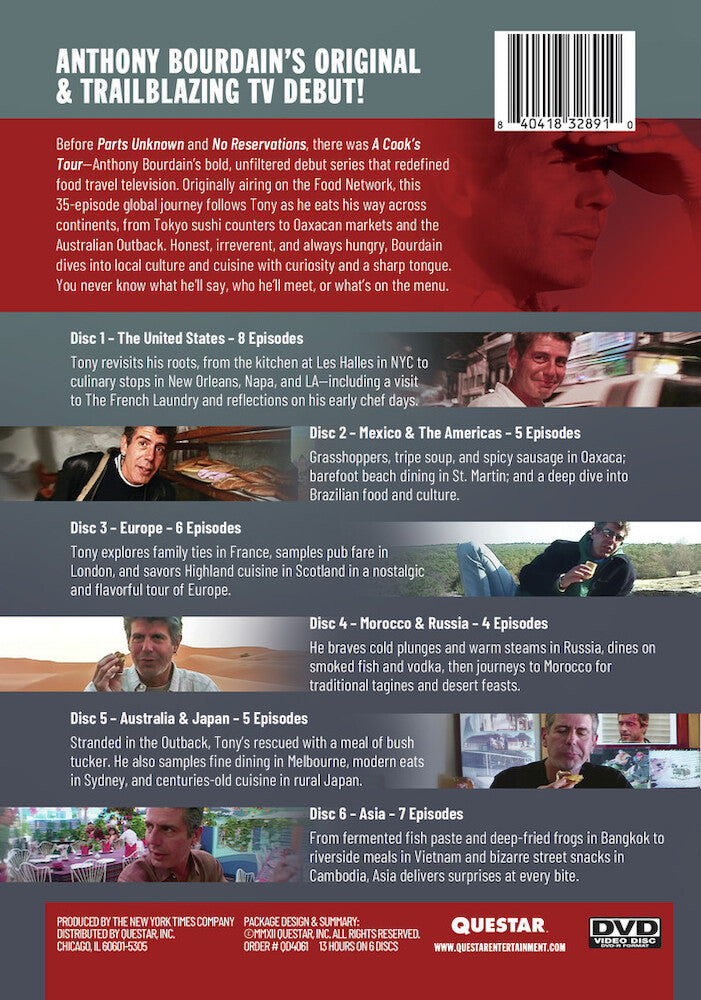 anthony bourdain: a cook's tour - Back Panel - DVD