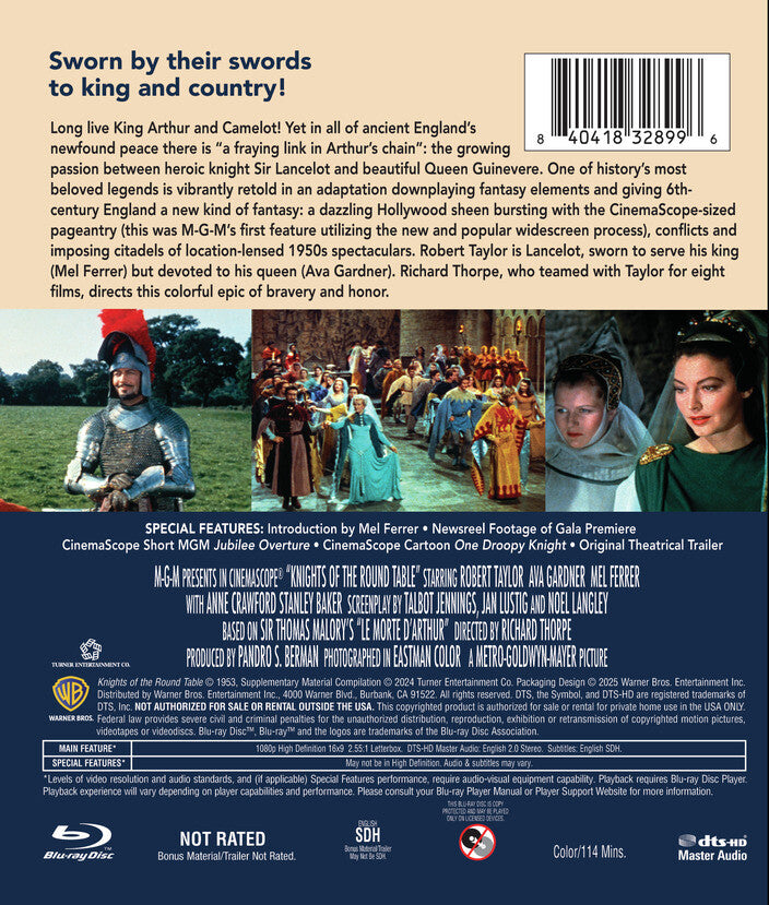 knights of the round table - Back Panel - Blu-ray