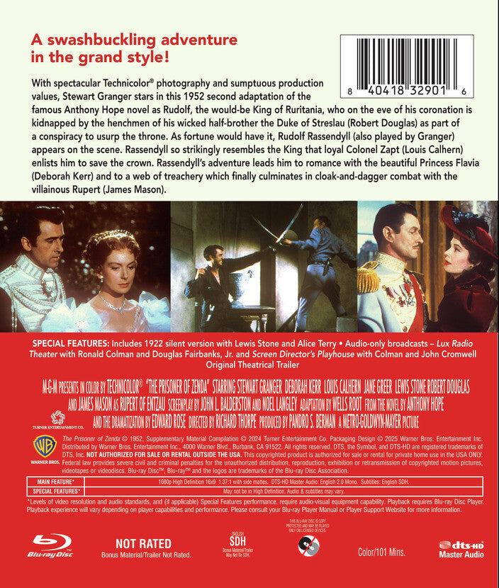 the prisoner of zenda (1952) - Back Panel - Blu-ray