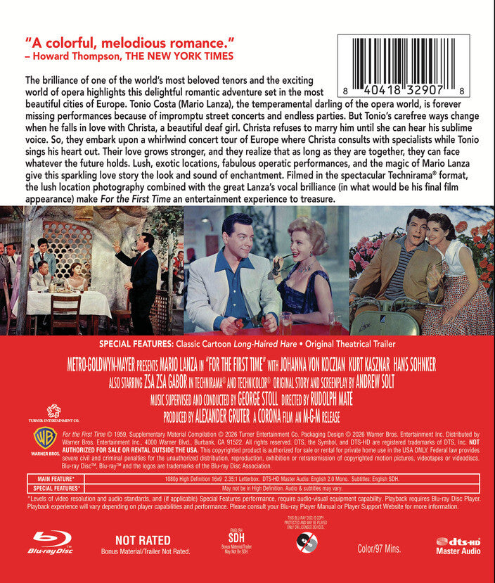 For the First Time [Blu-ray] - Back Panel - 