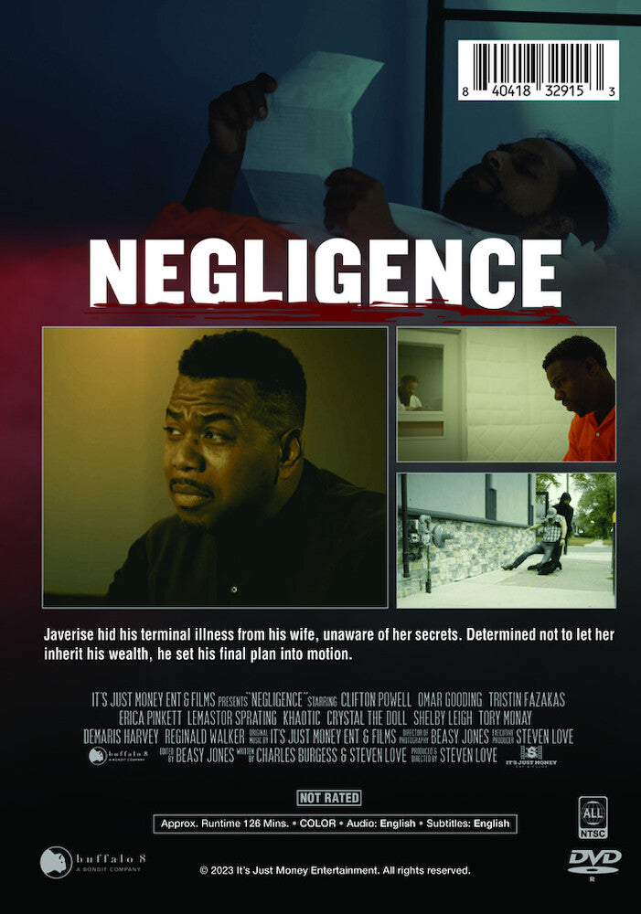 negligence - Back Panel - DVD