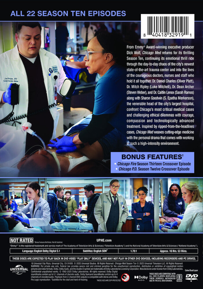 chicago med: season 10 - Back Panel - DVD