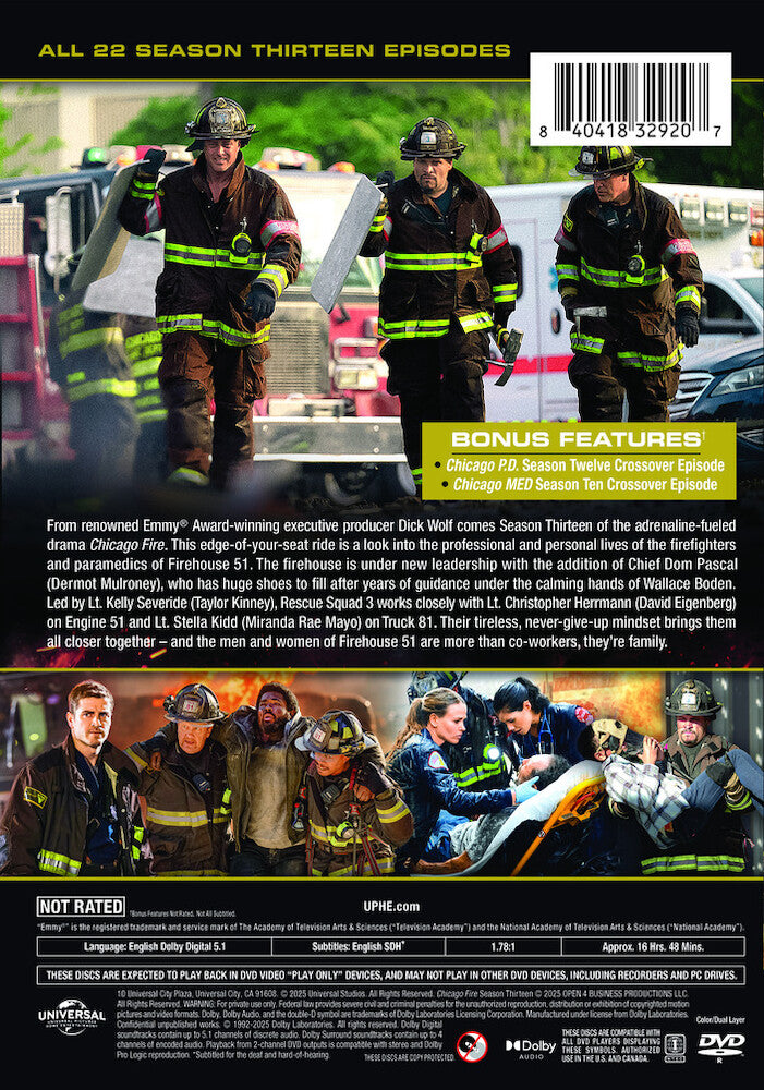 chicago fire: season 13 - Back Panel - DVD