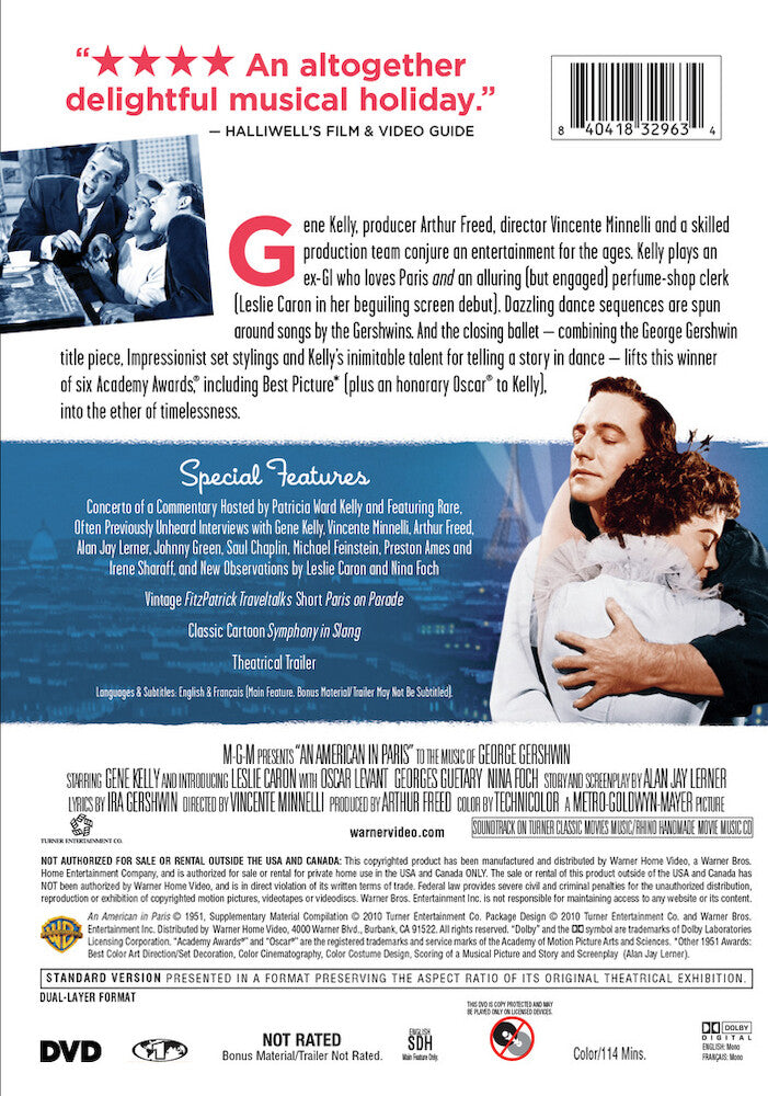 an american in paris - Back Panel - DVD